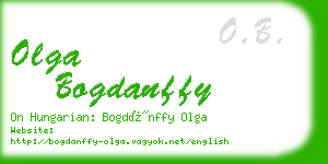 olga bogdanffy business card